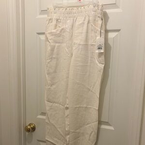 a new day Ivory Elastic Waist Wide Leg Pants